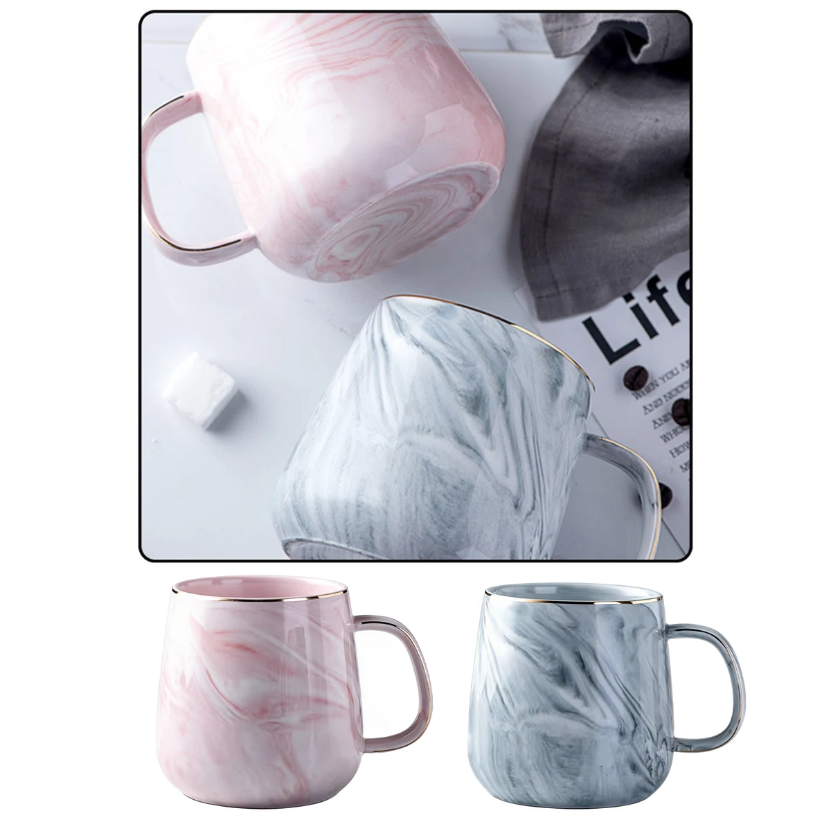 Marble Pattern Ceramic Mug 1