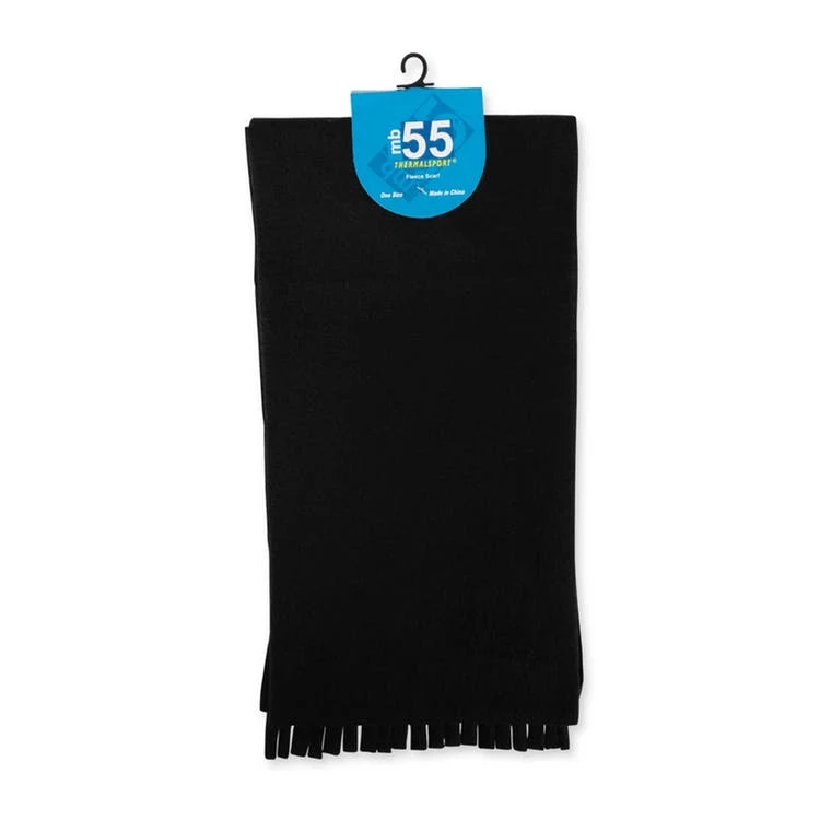 Adult Fleece Scarves - Black 58" x 7.5" 1