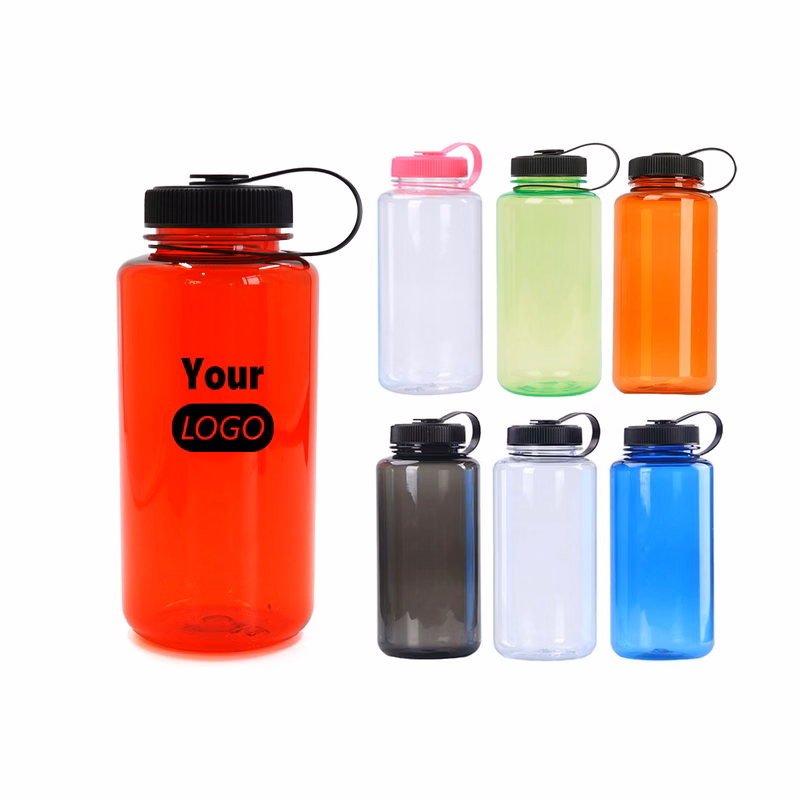 34oz Sports Plastic Wide Mouth Water Bottle with Handle