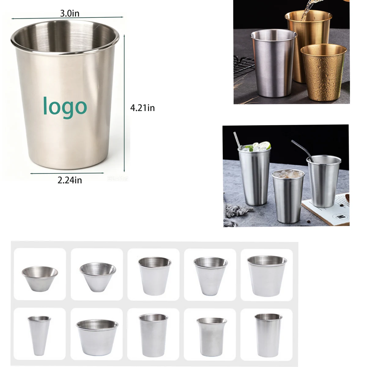 Stainless Steel Drinking Glass 1
