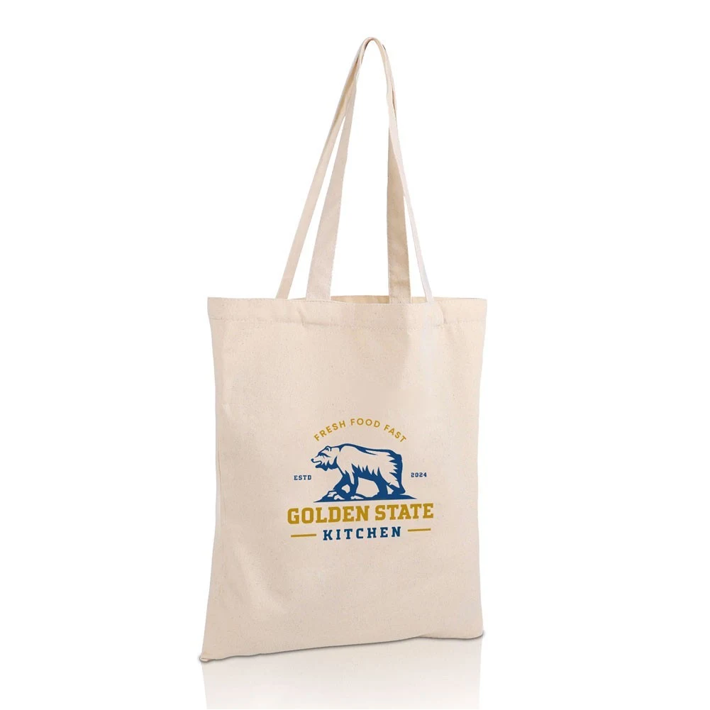 8 Oz Custom Printed Natural Cotton Convention Tote Bag 1