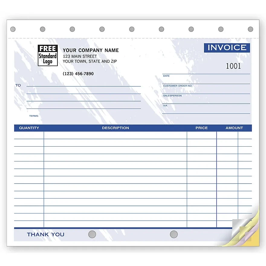 Invoices, Small, Lined, Carbonless 1