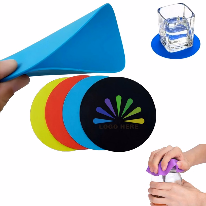 Silicone Coaster With Bottle Opener