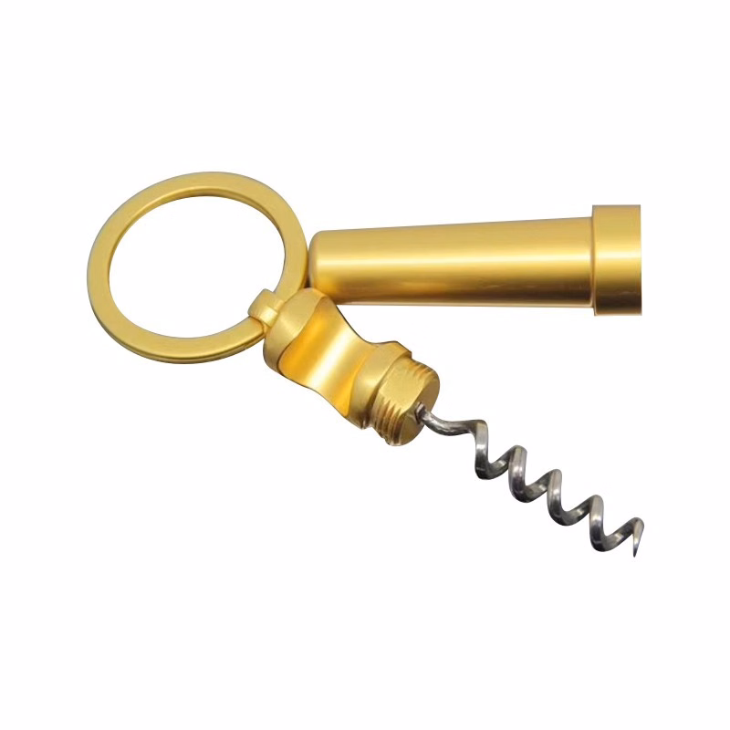Metal Wine & Beer Bottle Opener with Keychain