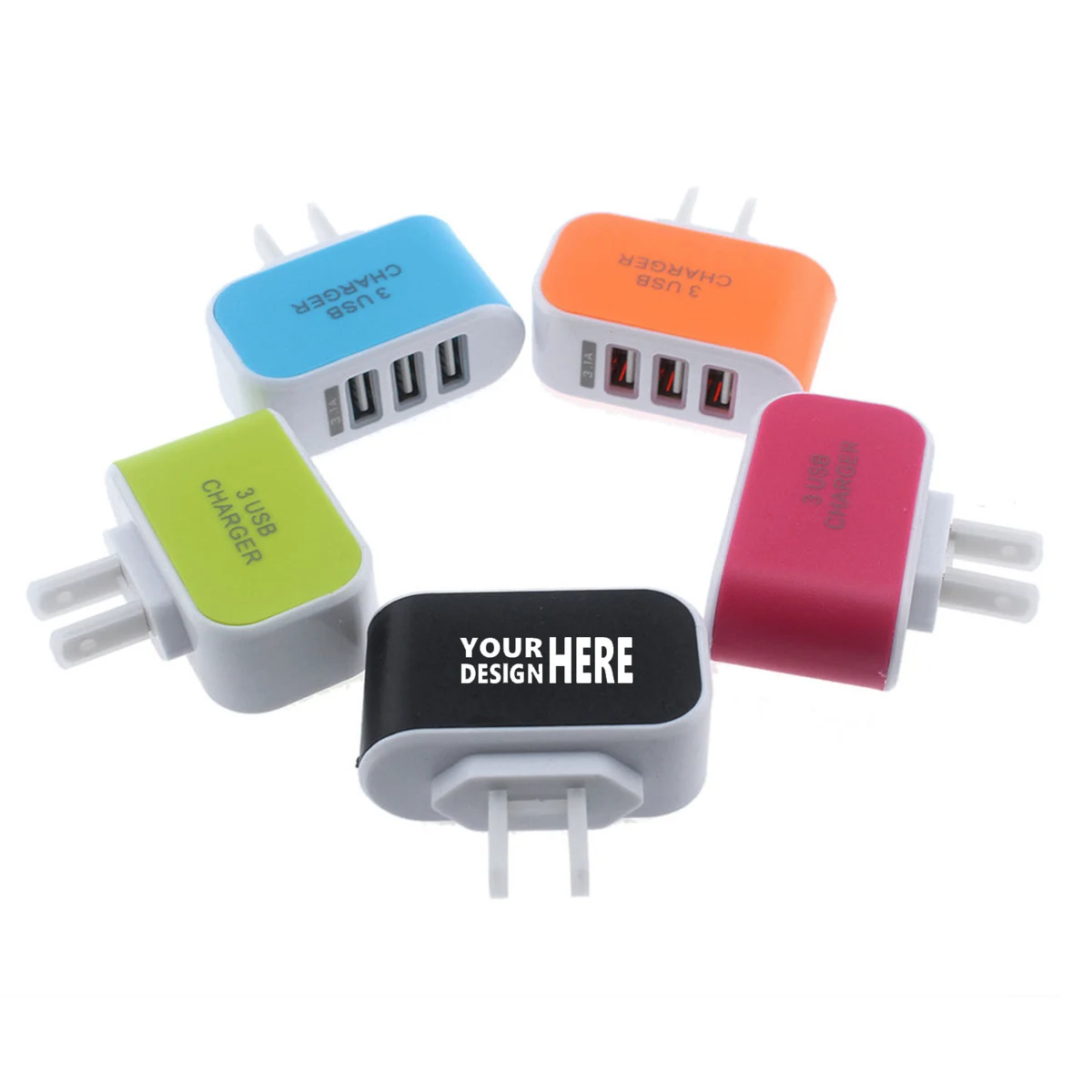 Portable 3 Port USB Charger 1