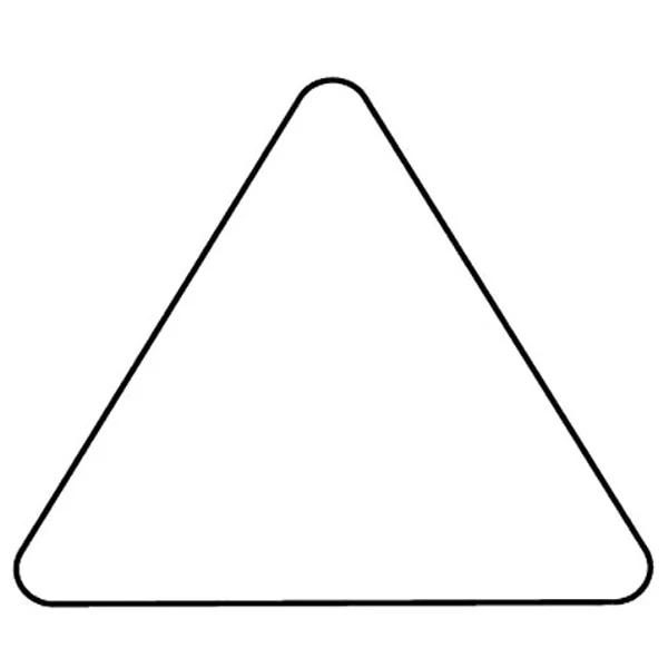 Large Triangle w/Round Corners Magnet - Full Color 1
