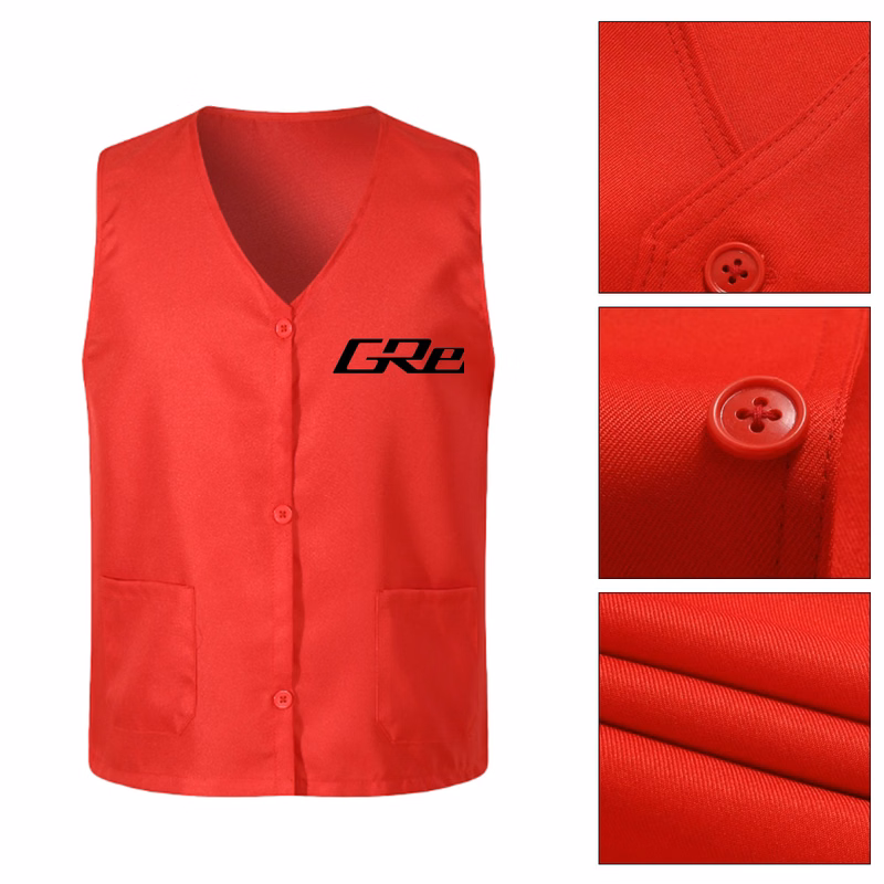 V-neck Button Advertising Volunteer Workwear Vest