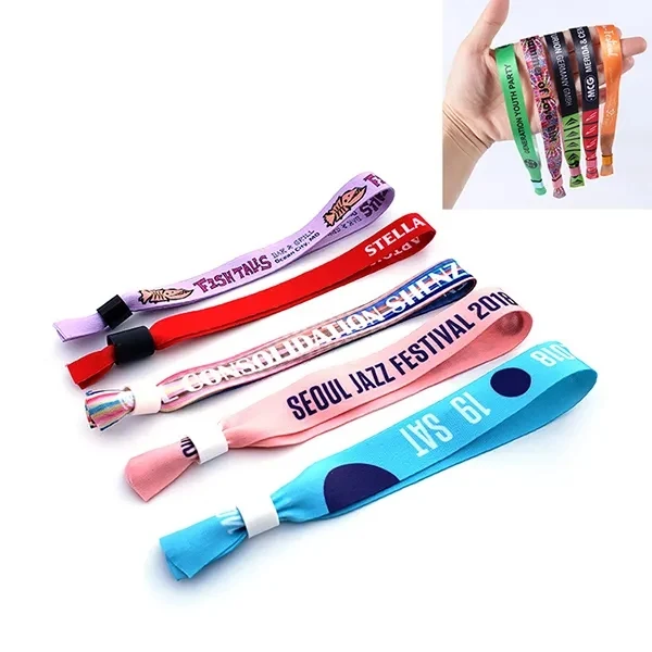 Full color polyester Cloth Wristbands 1