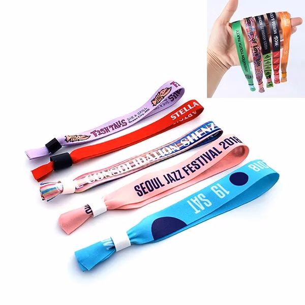 Full color polyester Cloth Wristbands