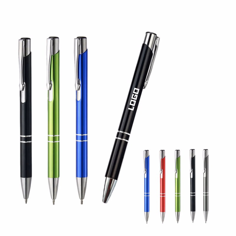 MOQ 100 Office Double Ring Metal Ballpoint Pen