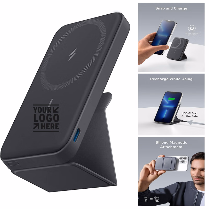 5000mAh Magnetic USB-C Portable Foldable iPhone 14/13/12 Series Wireless Charger 
