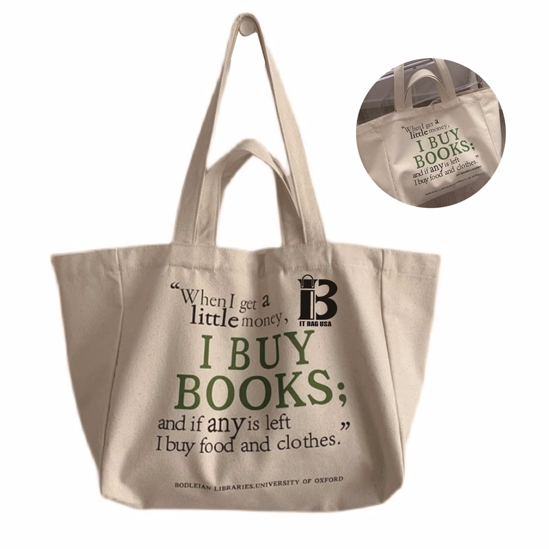Large Letter Canvas Handbag Tote Bag