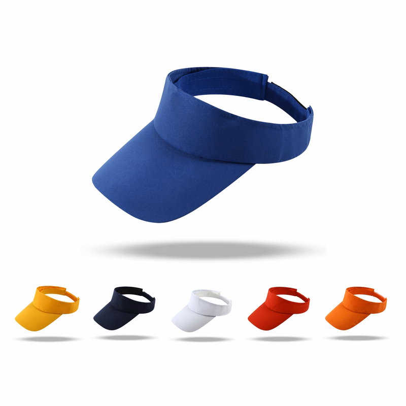 Stock Solid Color Poly Peach Skin Visor w/Velcro Back Fastener