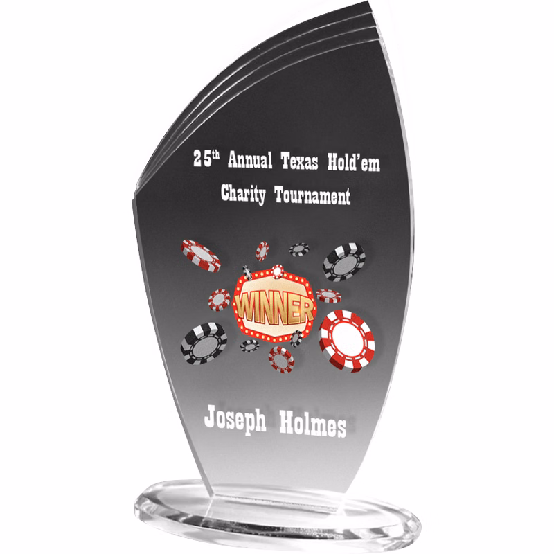 Clear Allure Acrylic Award (4 1/2"x 8"x 3/8") Full Colour PhotoImage