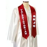 60" Red Custom Graduation Stole 1