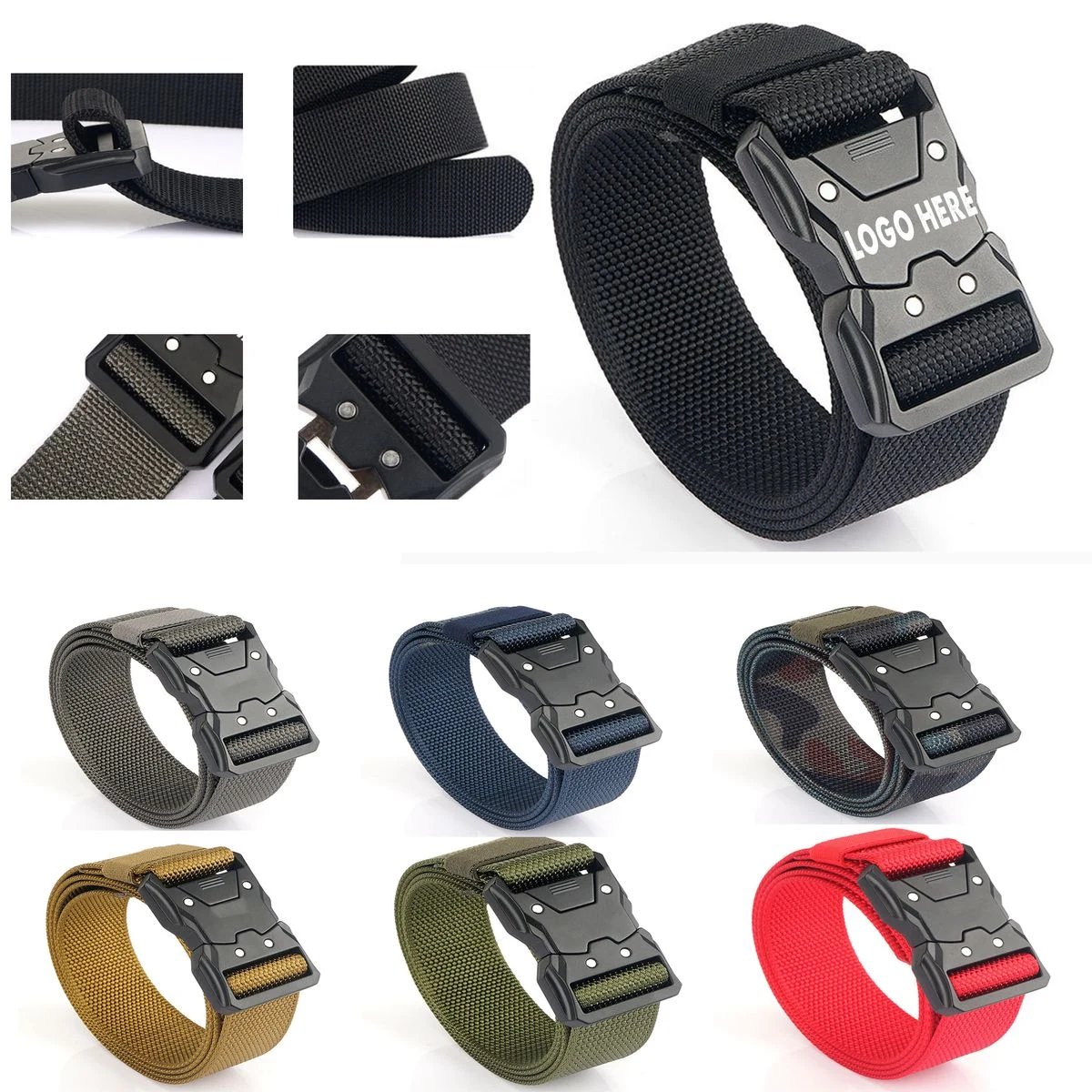 Heavy-Duty Tactical Belt with Quick-Release Metal Buckle 1