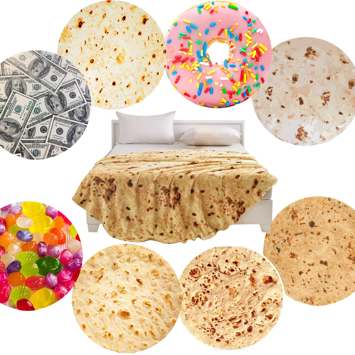 Ultimate Customizable Burrito Blanket Cozy Gift Tortilla 1