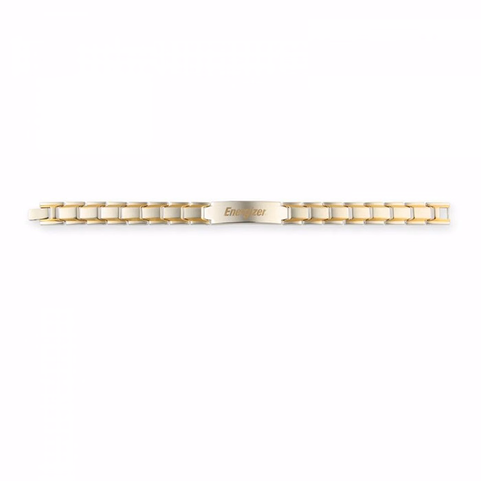 Magnetic Bracelet (Square Links w/Gold Accent Lines)
