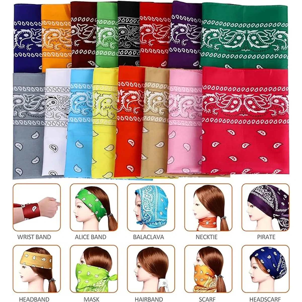 Full Color Versatile Bandana 22" x 22" 1
