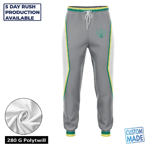 Unisex & Kids' Sublimation 280G Polyester Twill Sweatpants - 1