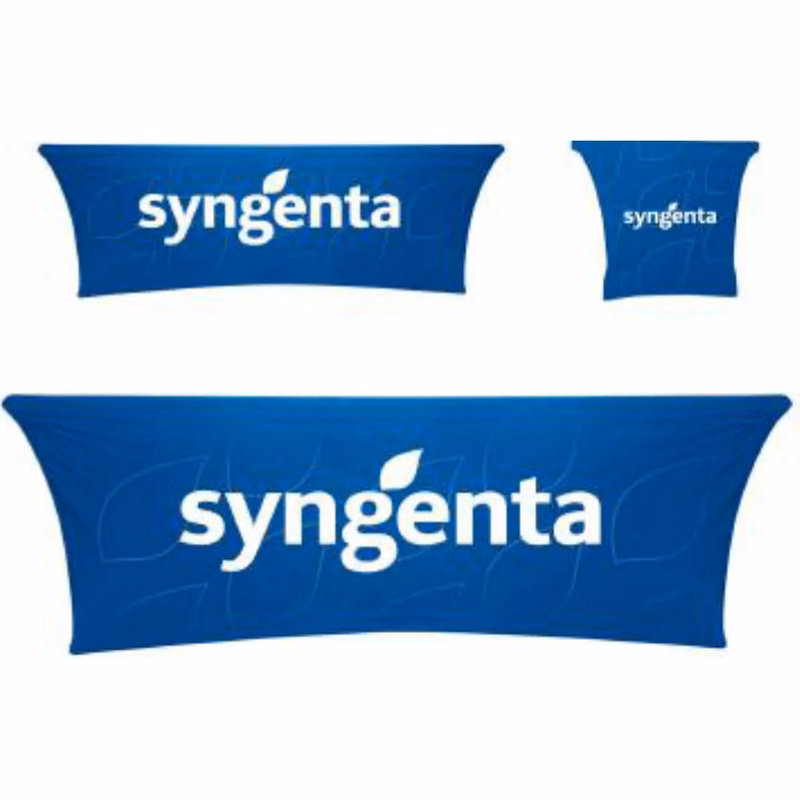 Sublimated 8' Stretch Fit Table Throw