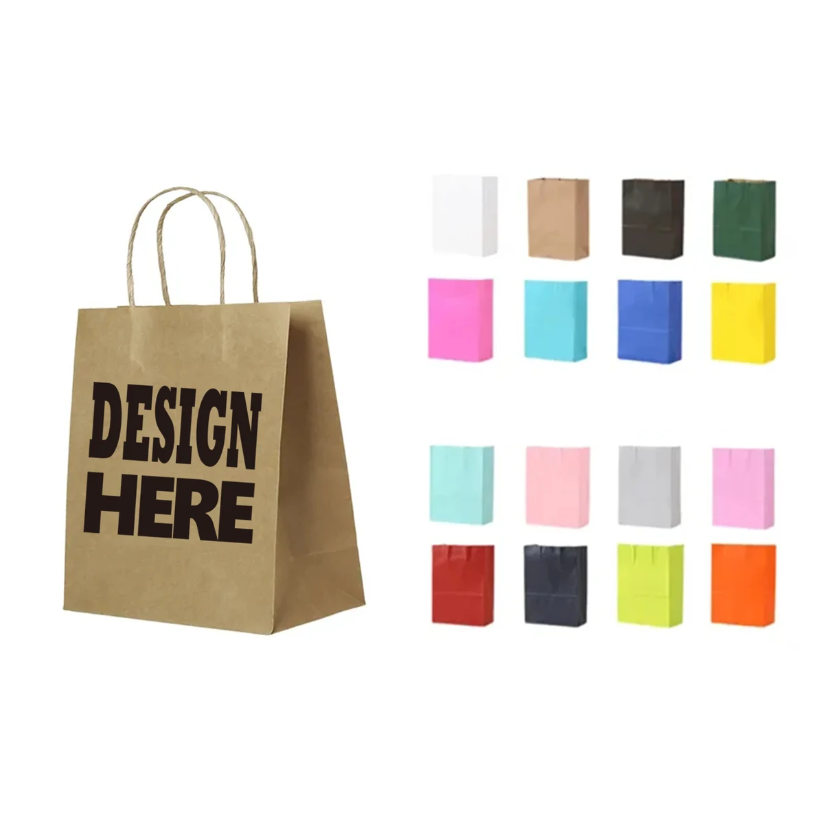 Recyclable Kraft Paper Carrier Bag 1