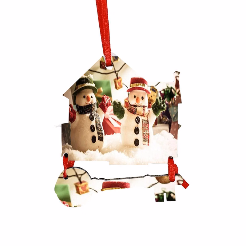 House And Key MDF Christmas Ornament