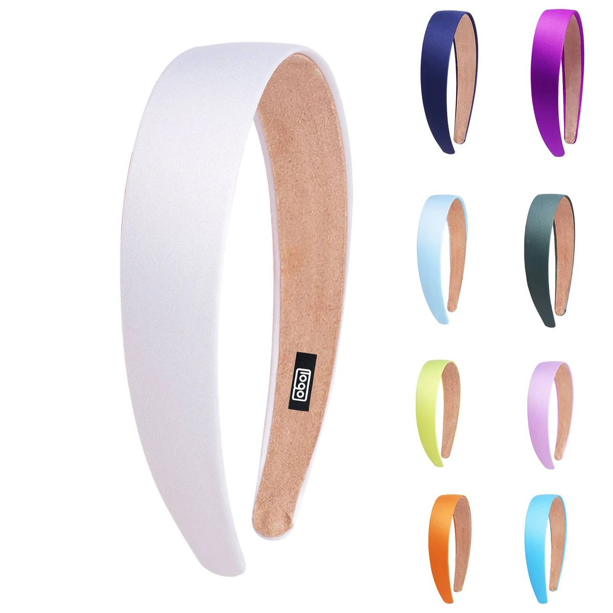 Women Wide Non Slip Satin Headband 1
