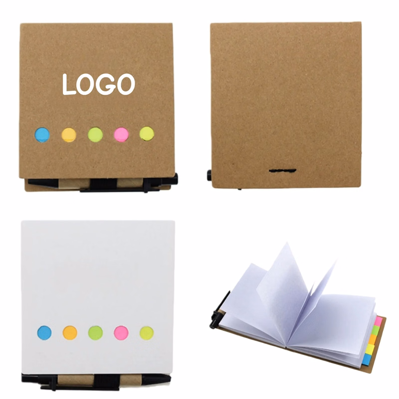 Sticky Notes With Pen Custom Logo Memo Pad Set