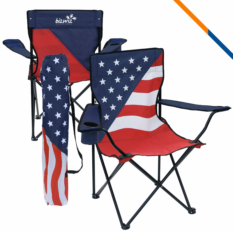 Nacia Patriotic Foldable Chair