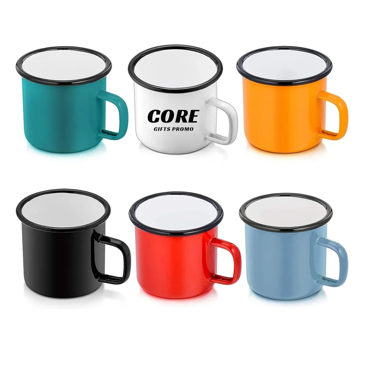 12 oz Enamel Coffee Mugs 1