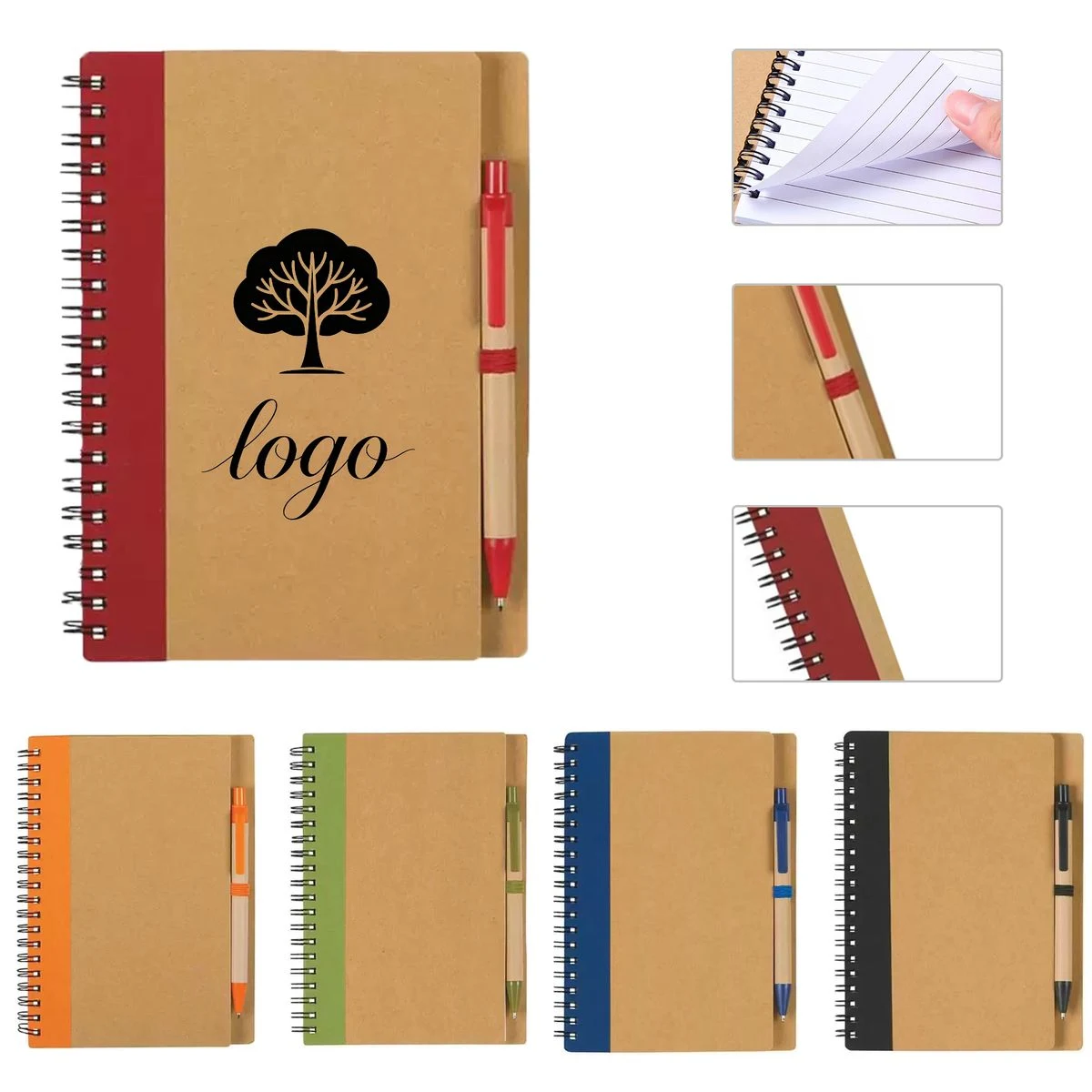 MOQ20 B6 Spiral Notebook with Ballpoint Pen 1