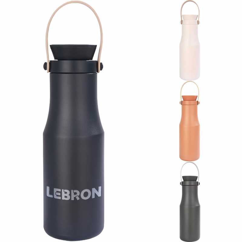 Insulated Stainless Steel Sports Water Bottle w/ Handle