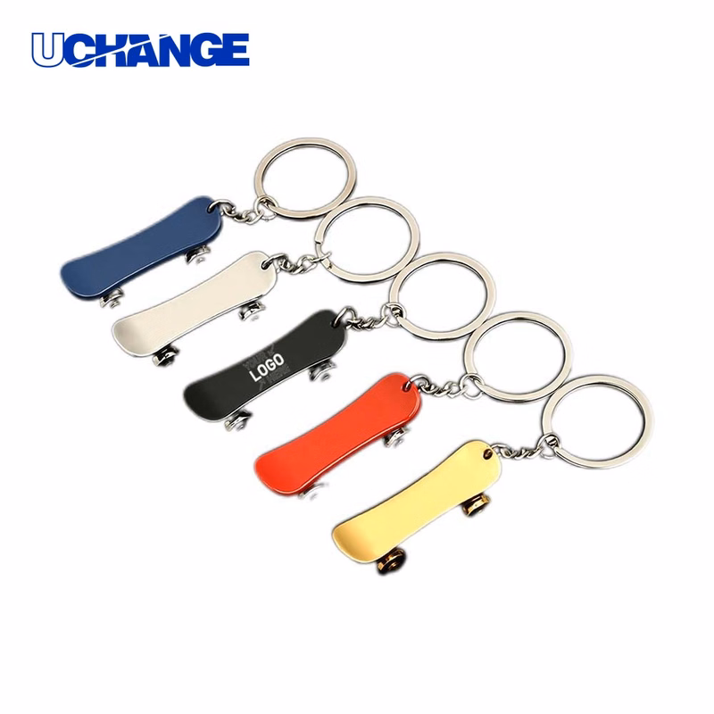 Mini Skateboard Keychain Accessory