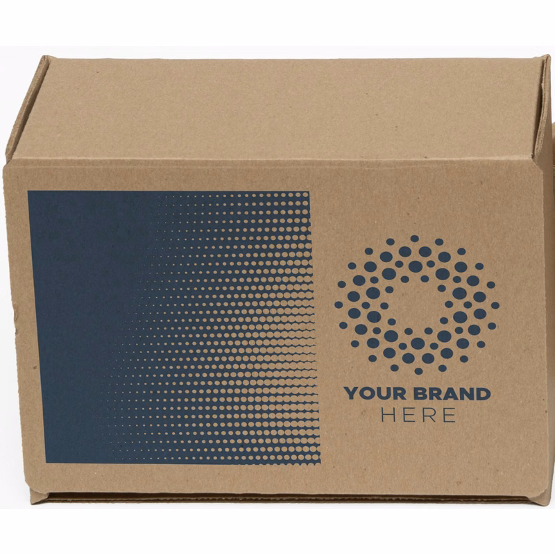 One Color Natural Display Mailer Box w/Outside Imprint (8" x 6" x 4")