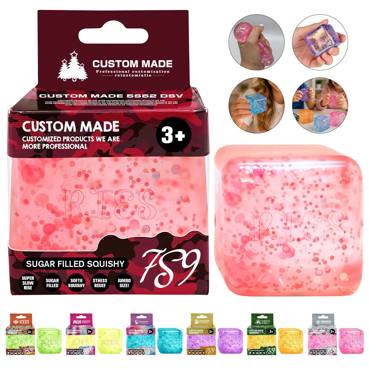 Glitter Malt Syrup TPR Stress Relief Squeeze Toy 1