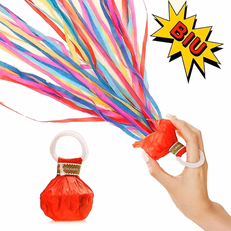 Colorful Hand Throw Streamers Poppers Paper Crackers