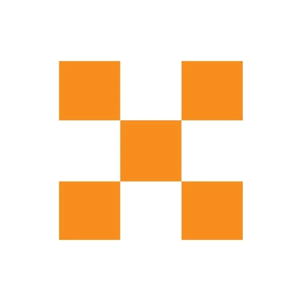 Airport Flags - Orange & White Checkered 1
