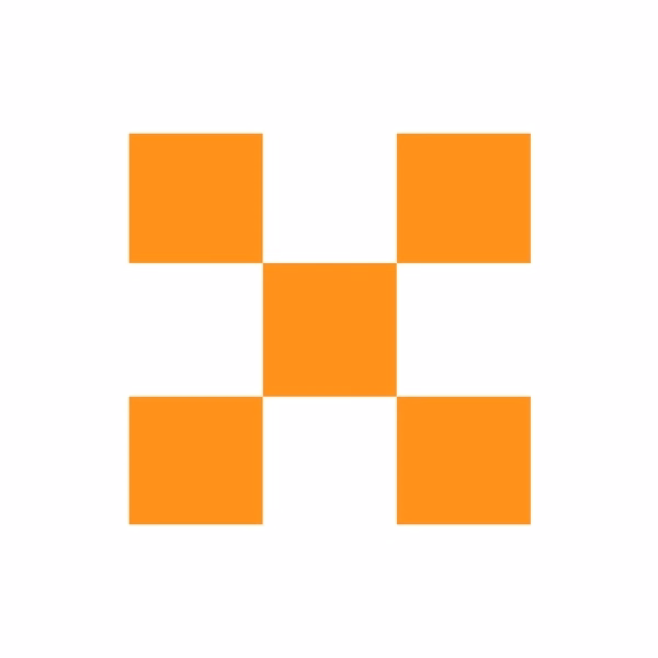 Airport Flags - Orange & White Checkered