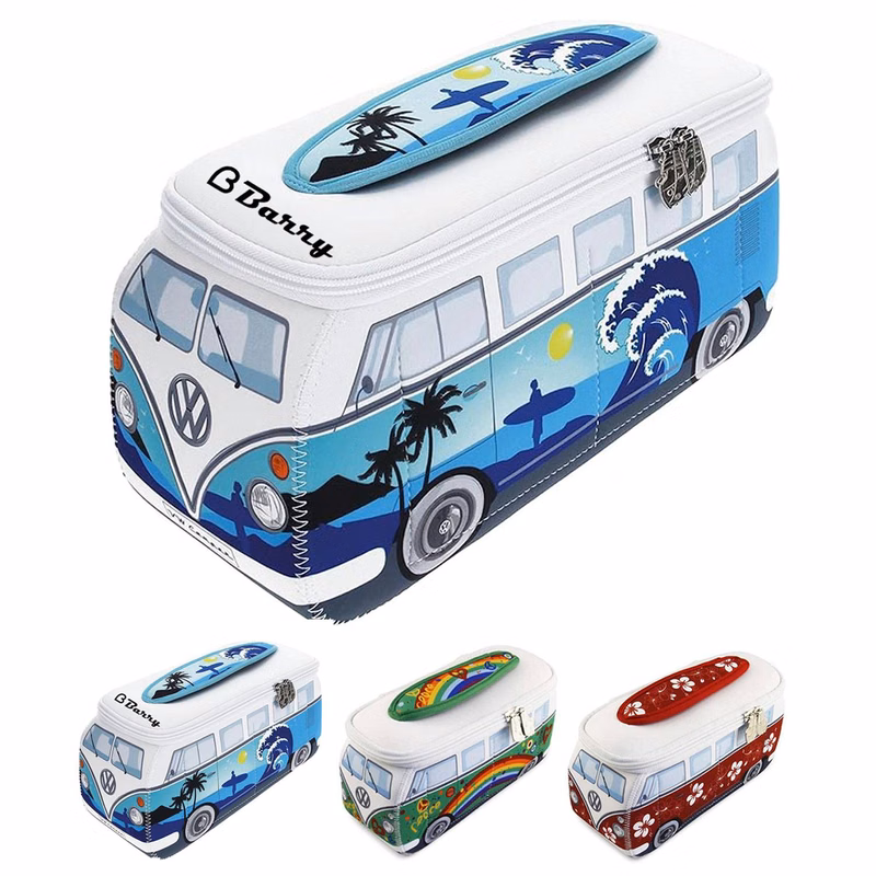 4.5L Neoprene Waterproof Pencil Case w/ Cartoon Car Design