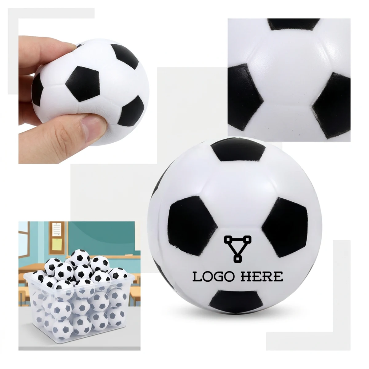 Mini Foam Squeeze Soccer Ball 1