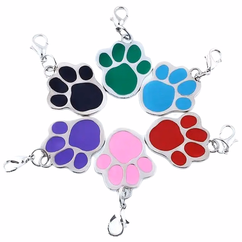 Paw Shaped Zinc Pet Tag