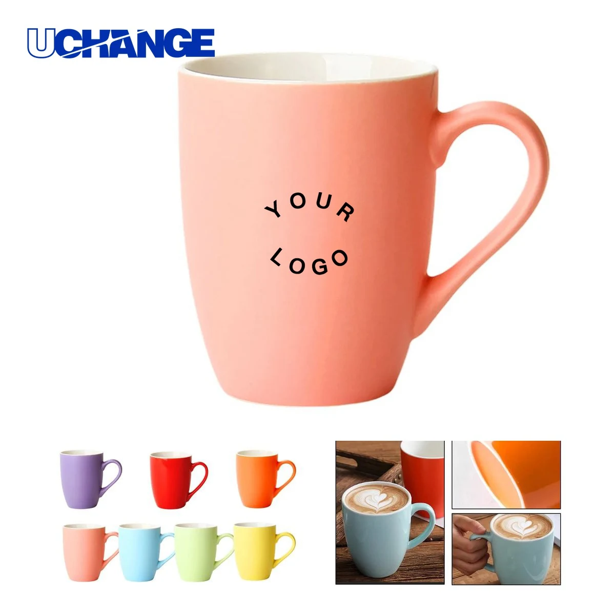 Stoneware Ceramic Coffee Mug Drinkware 14oz with Handle 1
