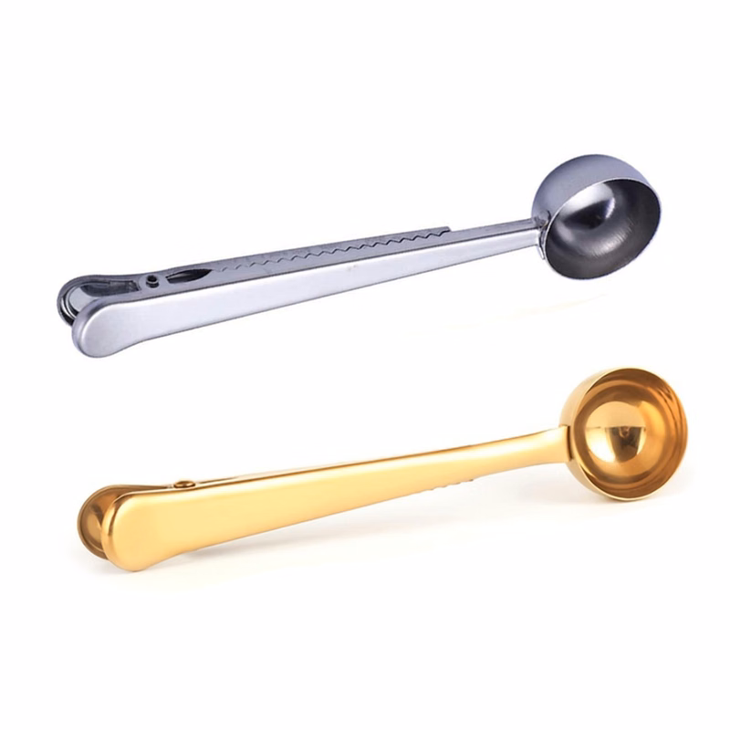 Stainless Steel Coffee Measuring Spoon With Sealing Clip
