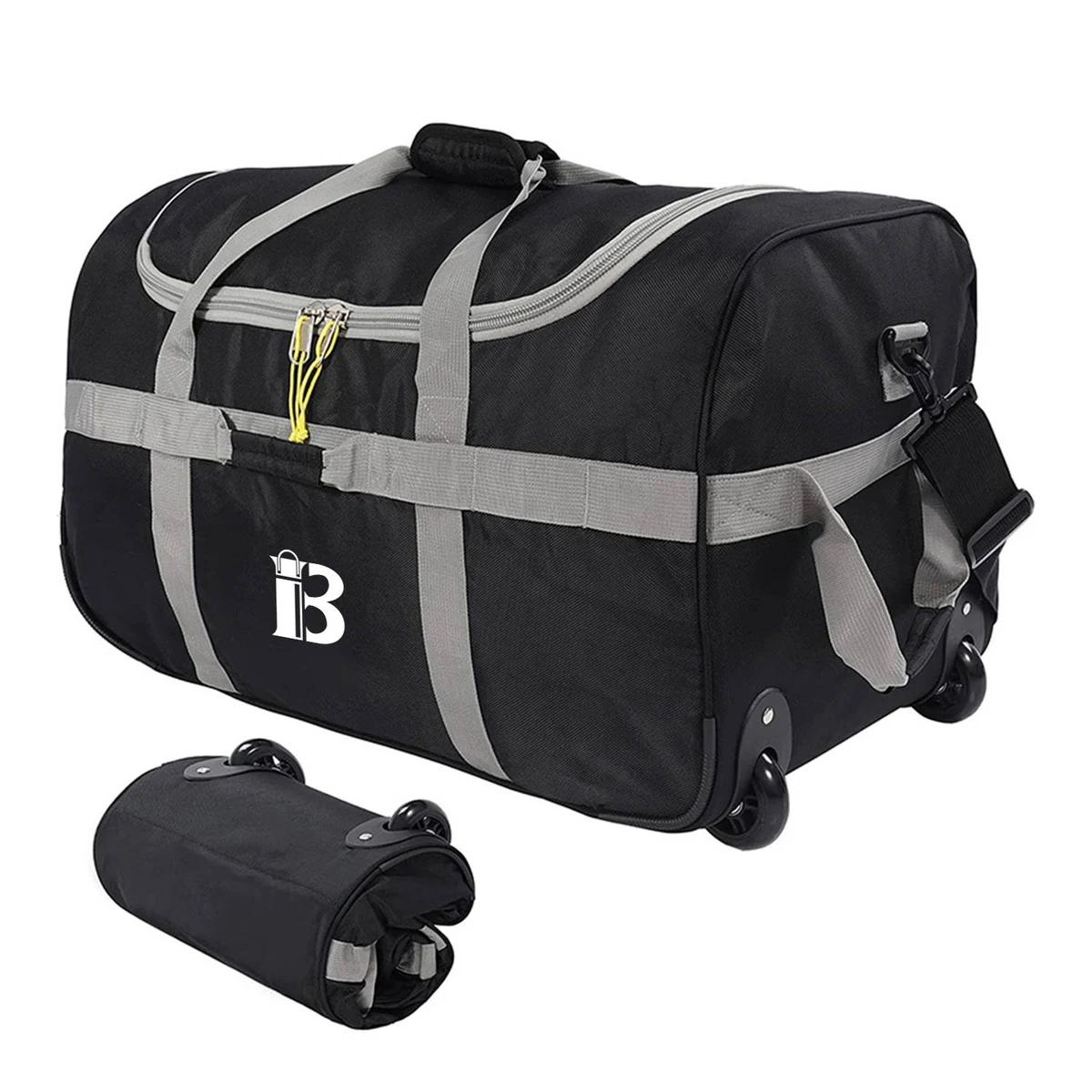 Foldable Duffle Bag w/ Wheels Camping Travel Gear 1