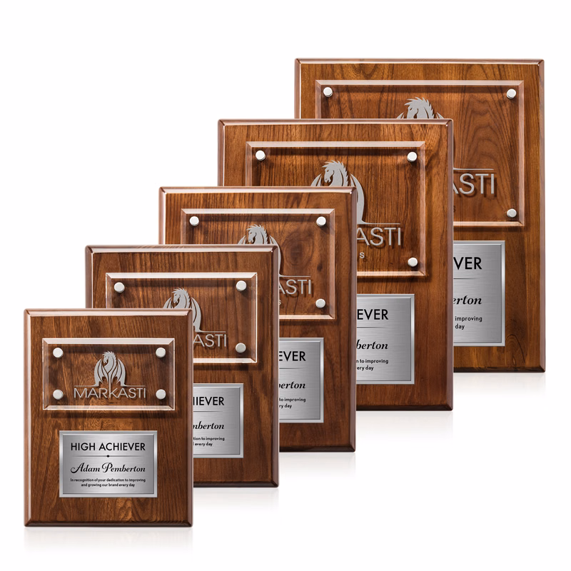 Gossamer Plaque - Walnut/Silver