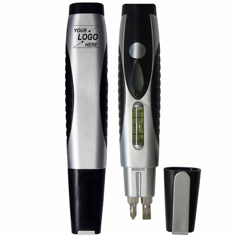 Mini Stainless Steel Screwdriver Set w/Flashlight and Leveler