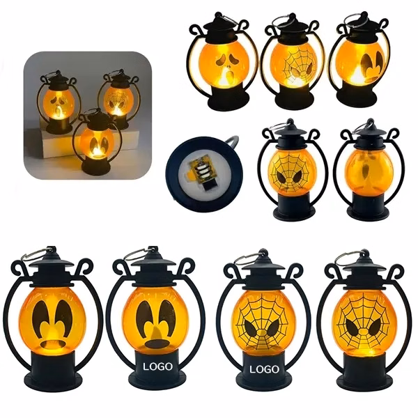 LED Pumpkin Lantern with Halloween Portable Mini Light