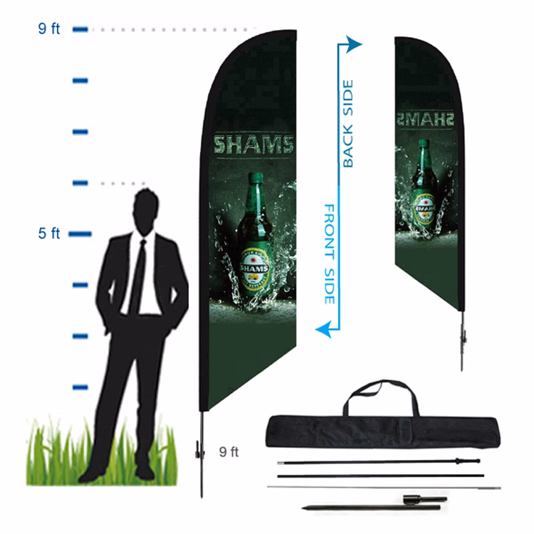 9 ft. Angled Advertising Flag Kit 2 (Double Sided)