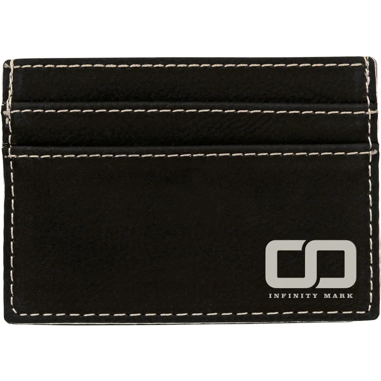 Black Leatherette Wallet Clip 1